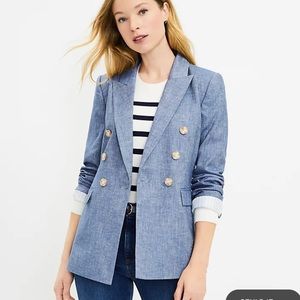 Chambray Double Breasted Blazer